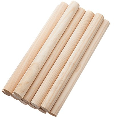 Mendi 12 Bâtonnets Bois 25 cm x 22 mm