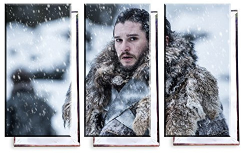 Unified Distribution Game of Thrones - Jon Snow - Dreiteiler (120x80 cm) - Bilder & Kunstdrucke fertig auf Leinwand aufgespannt und in erstklassiger Druckqualität