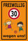Melis S00040-013-E Autocollant pour Panneau de signalisation 30 km/h
