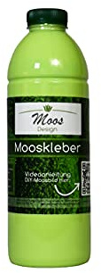 Moos Design | Mooskleber 1 Liter | Flüssiger Bastelkleber für Moosbilder, Mooswände & Floristik | Langsam trocknend für einfaches Justieren | Wasserlöslicher Spezialkleber für starken Halt