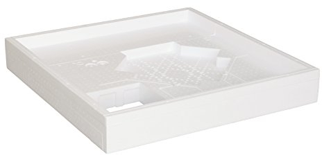 Calmwaters® Duschwannenträger 90x90 cm Modern Select, Passend für Quadrat-Duschwanne 90 x 90 x 2,5 cm, Styropor-Wannenträger, Schall- und wärmedämmend, Direkt verfliesbar, Weiß, 03AX3022