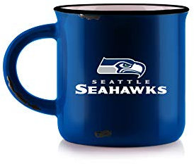 Duck House NFL Seattle Seahawks Unisex Vintage Style Bone China Mugvintage Bone China Mug Blue 340 ml