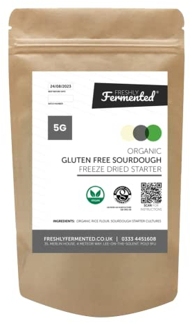 Freshly Fermented - Organic Certified Freeze Dried Sourdough Starter Culture, Gluten Free