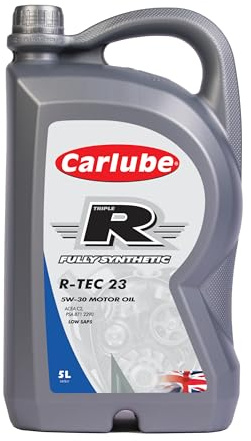 Carlube Triple R 5W-30 ACEA C2, API SP, PSA Olio Motore Completamente Sintetico R-TEC 23 5L