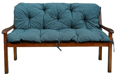 Gartenbankauflage Bankauflage Bankkissen Sitzkissen Polsterauflage V2 (135x60x50, Türkis)
