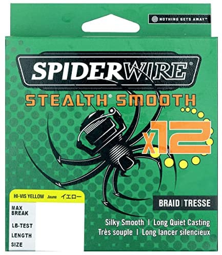 Spiderwire Angelschnur Stealth Smooth 12 Braid Hi-vis Yellow Geflochtene PE Dyneema Meer Spinnageln Brandungsangeln Karpfenangeln