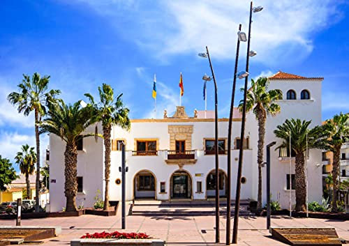 CALVENDO Poster 42,0 x 29,7 cm Querformat Ein Motiv aus dem Kalender Fuerteventura Die Stadt Puerto del Rosario, Poster DIN A3 quer| Bilder, Kunstdruck, Wandbild, Wanddeko, Prints ohne Rahmen