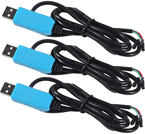 AOICRIE PL2303TA Serielles USB-zu-TTL-Kabel Debug-Konsolenkabel für Raspberry Pi (3er-Pack)