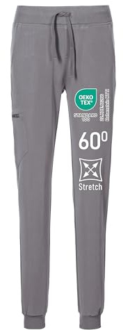 EXNER Unisex-Schlupfhose, Slimfit, Skinny, Gummibund mit Kordel, Cargotasche, Farbe Graphit, XL