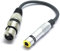 VITALCO XLR Femmina a Jack 6.3mm Mono Femmina Connettore per Microfono Cannon a Jack 6.3 TS Audio Cavo