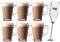 Fusion Food 6X Glass Coffee Mugs 240ml Includes Milk Frother Double Walled Glass Latte Espresso Coffee Cup Condensation Free Heat Resistant Exterior Dishwasher Safe Insulated Coffee Cups