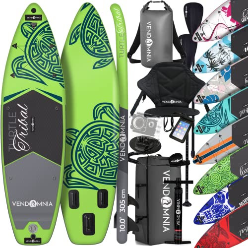SUP Board Set 305x76x15 aufblasbar, Kajaksitz, Cam Halterung, Luftpumpe, Tragetasche, Rucksack, Drybag, Beinleine, Handytasche, Teleskoppaddel, Stand Up Paddle, Paddling, Paddelboard, Surfboard, 170kg