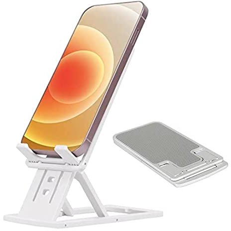 mciskin Ultradünner, tragbarer, Faltbarer Handy-Ständer, Verstellbarer, tragbarer, Faltbarer Ständer für den Schreibtisch,Reise-Handy-Ständer,kompatibel mit iPhone-Smartphones und iPad-Tablets