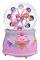 Schneekugel mit niedlichem Cartoon-Riesenrad, 100 mm, rotierende Schneekugel, Neujahr, Geschenke und Heimdekoration (rosa Schwein)