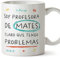 MUGFFINS Tazas para PROFESORA DE MATEMÁTICAS mujer - En Español - Mates problemas - 11 oz / 330 ml - Regalo original y divertido