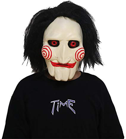 XehCaol Saw Jigsaw Mask Horror Killer Halloween Costume Men's Cosplay Props (Saw Mask)