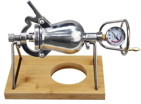 SciAza hochdruck-popcornmaschineKleine handgekurbelte Retro-Popcornmaschine aus Edelstahl mit 360 ml Fassungsvermögen, kann schwarze Bohnen, Reis usw. aufnehmen.