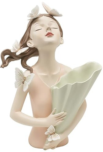 The Leonardo Collection L & P Home & Gifts Figur, Papillon-schicke Vase, Rosa, 32 cm, Einheitsgröße