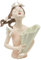 The Leonardo Collection L & P Home & Gifts Figur, Papillon-schicke Vase, Rosa, 32 cm, Einheitsgröße