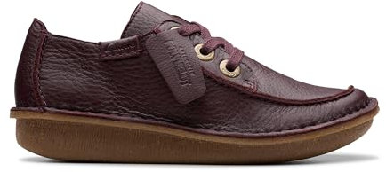Clarks Premium Funny Dream, Zapatillas Mujer, Wine Leather, 39 EU