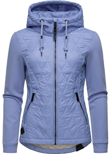 Ragwear Damen Übergangsjacke leichte Steppjacke kurz mit weichen Ärmeln und Kapuze Lucinda Blue024 Gr. XL
