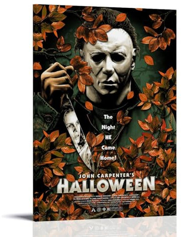 HD Horror Movie Poster Halloween 1978 Poster Art Poster Dekorative Malerei Leinwand Wandkunst Wohnzimmer Poster Schlafzimmer Malerei,Wandkunst Bilddruck Moderne Familienzimmer Dekor 16x24inch(40x60cm)