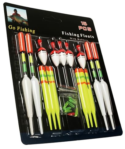 AngelzubehöR,15PCS Float Fishing Set Posen Angeln Set AngelzubehöR AngelzubehöR Set Es Gibt Viele Arten Von Schwimmern Zur Auswahl AngelzubehöR Set Fishing Accessories Schwimmer Angeln Angelsachen