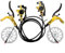 Zoegneer EBike - Set di freni a disco per bicicletta elettrica, kit freno a disco idraulico a spento, coppia di dischi anteriori sinistro e destro (dorato)
