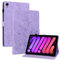 Rosbtib Custodia Cover per iPad mini 7 2024 (A17 Pro) 7 generazione/iPad mini 6 2021 8.3 pollici, Slim Fit Folio Pieghevole Cover Protettiva con Slot per schede Chiusura Magnetica, Gigli porpora