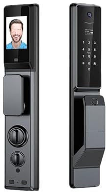 PYQMZTRV Waterproof Outdoor Smart Door Lock WiFi Tuya App Alexa App Aluminium Alloy Material Fingerprint Smart Door Lock with Camera(X6DL S 30 300)