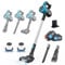 Akku Staubsauger für Makita Akku, 18V 45000Pa/550W Staubsauger Kabellos mit 2PCS 5500mAh Batterien, 6-in-1 Leichter Handstaubsauger für Tierhaare, Teppich & Harter