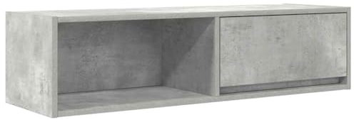 vidaXL Mobile TV Grigio Cemento 100x31x25,5 cm Legno Multistrato, panca TV, armadio hi-fi, centro di intrattenimento, credenza TV, mobile multimediale