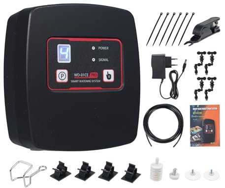 Luftbefeuchter Reptilien, Intelligentes Beregnungsanlage Terrarium mit Timer und 4 Sprühköpfen, 4-stufiger Sprühgeschwindigkeit, für Reptilien, Amphibien, Pflanzen, Blumen und Regenwald