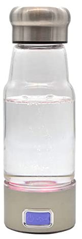 Water Purifiers, Hydrogen Alkaline Water Bottle Hydrogen Rich Water Generator Ionizer Energy Flask with USB Charging Portable High Concentration Hydrogen Water Glass Bottle for Hiking, Camping 350Ml