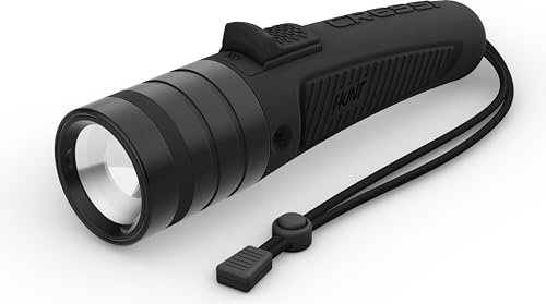 CRESSI Hunt Torch 1600 Black - Linterna Subacuática LED Recargable 1600 Lúmenes Impermeable IPX8 100m - Unisex Negro y Compacta Diseñada para la pesca deportiva y el submarinismo.