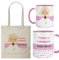Kembilove Pack Primera Comunión Niña Personalizado | Taza y Bolsa con Nombre y Fecha | Regalo Original Comunión | Recuerdo Personalizable para Invitados o Protagonista
