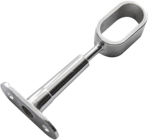 Wardrobe Rail End Bracket Kit Chrome Oval 30x15mm Tube Mount IANPAV