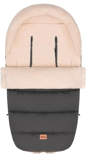 Fillikid Winterfußsack Atlas Teddy Exklusiv | Kuscheliges Teddy-Innenfutter, wind- & wasserabweisend, pflegeleicht, für Buggy & Kinderwagen