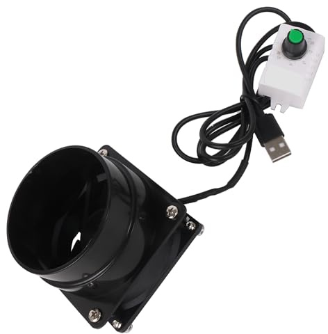 RDEXP 5V USB Kitchen Extractor Fan | | 86MM(3.15) Stepless Speed Control,Quiet Ventilation for Hot Pot, Dorm, RV & Indoor Cooking
