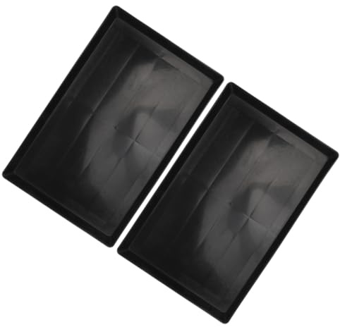 COOPHYA 2pcs Replacement Plastic Tray for Dog and Small Animal Cages, Thickened Design with Large Capacity, Reusable and Sturdy Tray for Indoor Environments and Pet Cages, 43x32cm Black