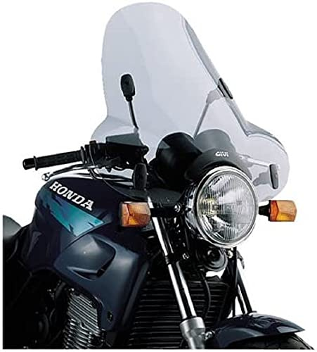 Givi A31G Windschild Universal Getönt A650 und ABE mit Kantenschutz, Größe : 50 x 61, 5 cm, TU EU