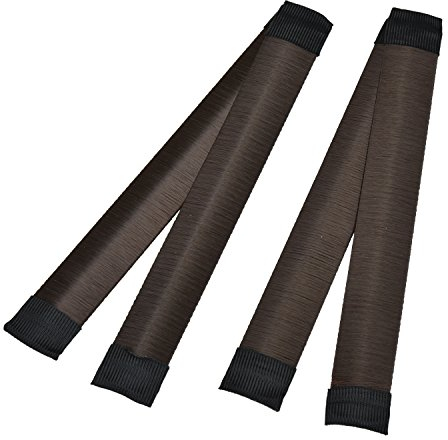 Pretop 2er Pack Mädchen Damen Hair Styling Tool Donut Hair Bun Maker [Dunkelbraun] French Twist Haar Brötchen Styling Braid Halter Werkzeug (Perfekt für lange und dicke Haare)