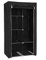 Herzberg, Armoire de Rangement, 6 étagères, 1 Barre de Suspension enduite de Poudre, Une Armoire Portable avec Une Structure Robuste, 110x45x175 cm, Noir