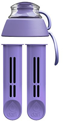 DAFI Set mit 2 Filtern + Verschluss für DAFI Soft Filterflasche | Violett Farbe | Austauschbare Filter | Umweltfreundlich | BPA-frei | Entfernen den Geschmack und Geruch von Chlor