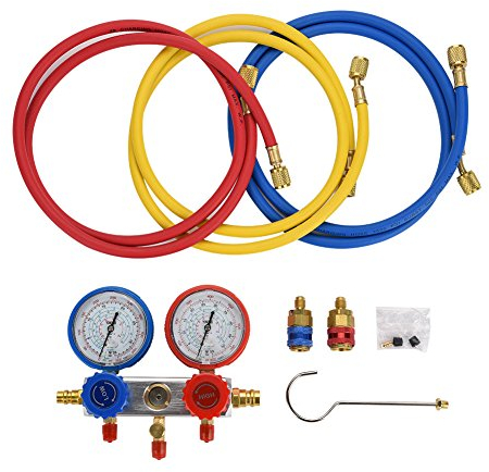KIMISS 0~500Psi Klimaanlage Kältemittel Diagnostik Fluor Manifold Table Gauge R134a Set