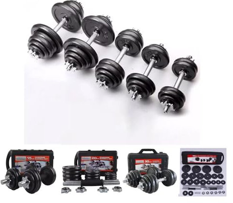 Cast Iron Adjustable Dumbbells Weight Barbell Set Men Women 15kg 20kg 30kg 50kg | Cast Iron Adjustable Dumbbells Weight Set | Training Equipment Home Gym Fitness (50, Kilograms)
