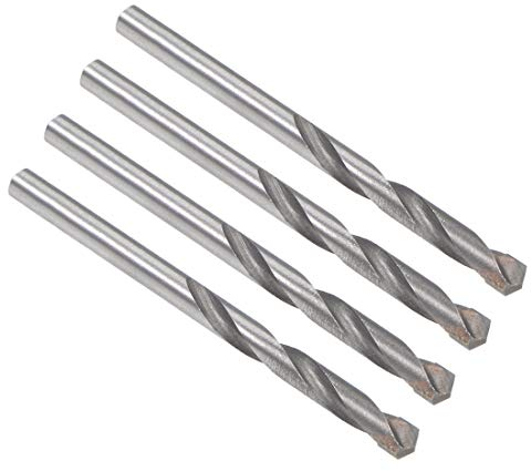 sourcing map Forets hélicoïdaux en carbure cémenté 4 mm pour acier inoxydable, cuivre, aluminium, alliage de zinc, fer 4 pièces