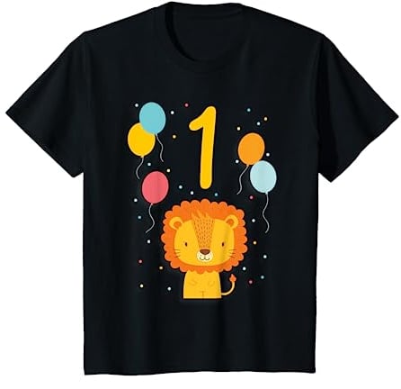 Kinder 1. Geburtstag Kindergeburtstag Erster Geburtstag Löwe T-Shirt