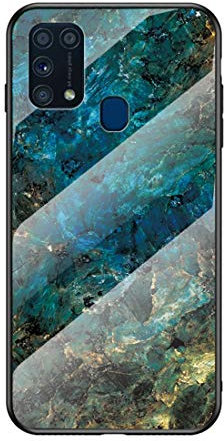 MadBee für Samsung Galaxy M31 Hülle [mit HD-Schutzfolie], Marmor Weich Silikon Handyhülle TPU Bumper Handytasche Flexible Schutzhülle Kratzfest Protective Gummi Dünn Abdeckung (Marmor 3)
