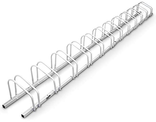 BITUXX® Fahrradständer Aufstellständer Radständer Fahrrad Bike Ständer Metall Verzinkt Platzsparend (Für 12 Fahrräder (2X 6er Ständer))